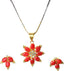 Jewels Kafe Trendy Designer Gold Plated Pendant Set