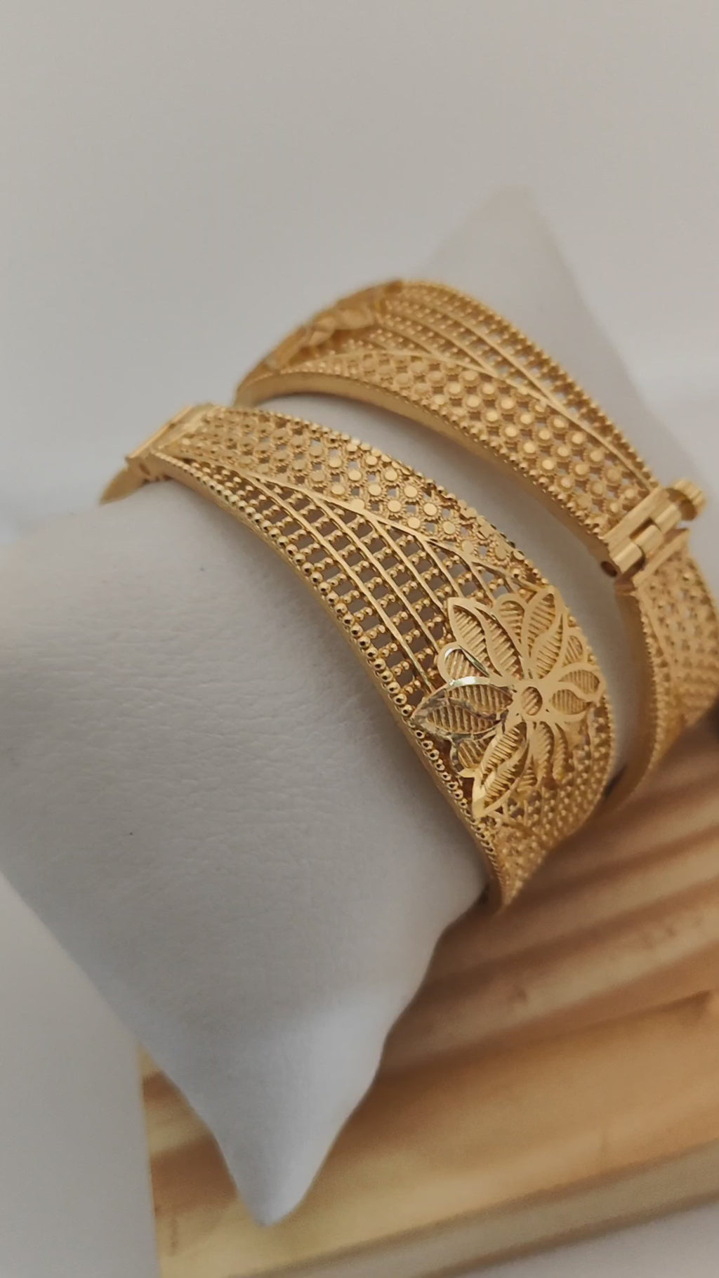 Jewels Kafe One Gram Gold Plated Bangle/Kada Set (Pack of 2)