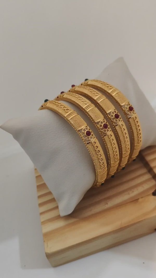 Jewels Kafe Gold Plated Bangle Set of 4