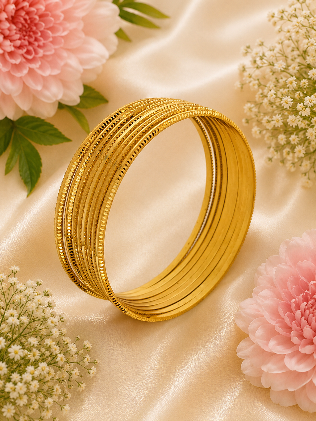 Jewels Kafe Gold Plated Bangle Set (Pack of 8) Jewels Kafe