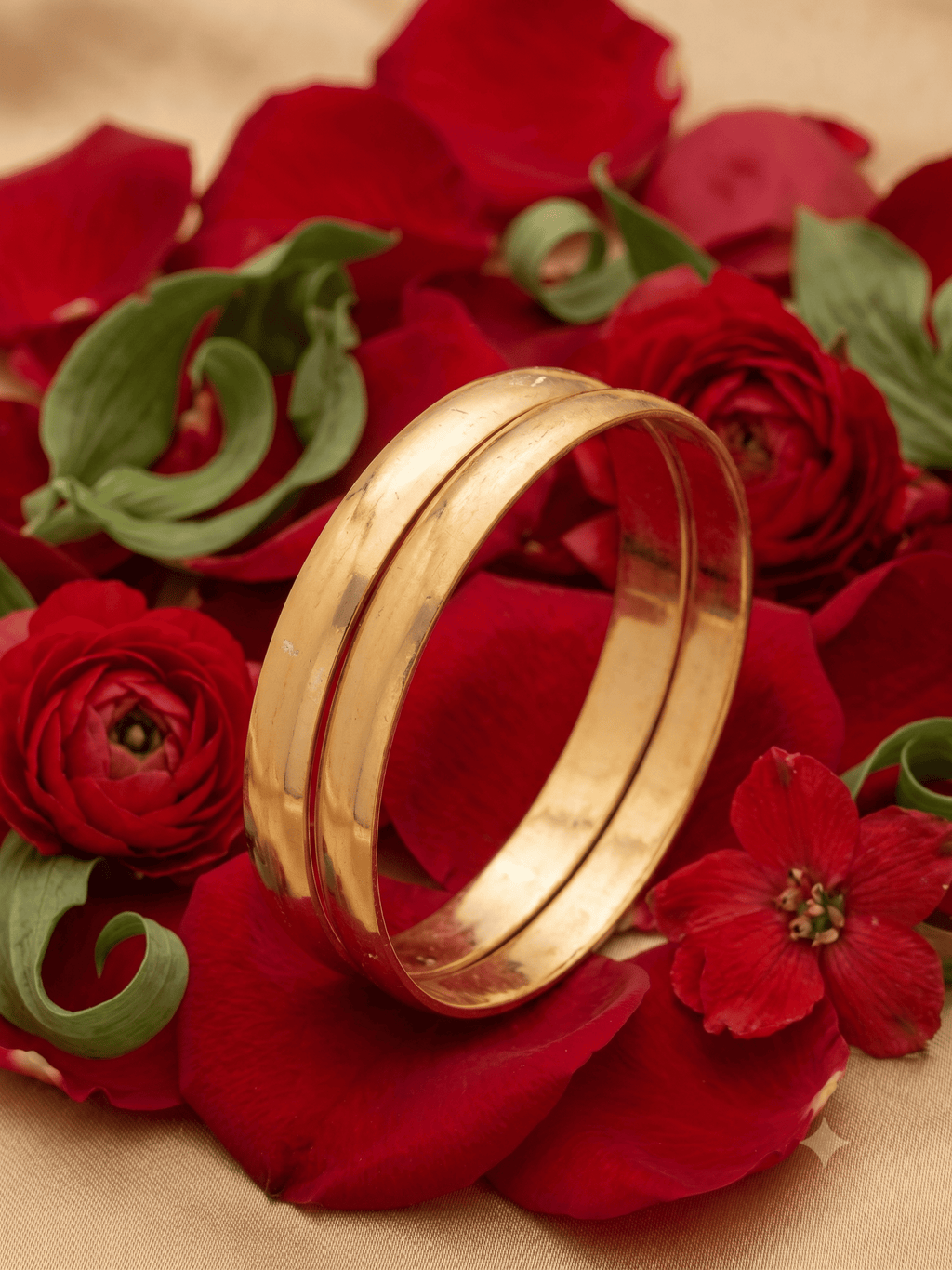 Jewels Kafe Gold Plated Bangle Set (Pack of 2) Jewels Kafe