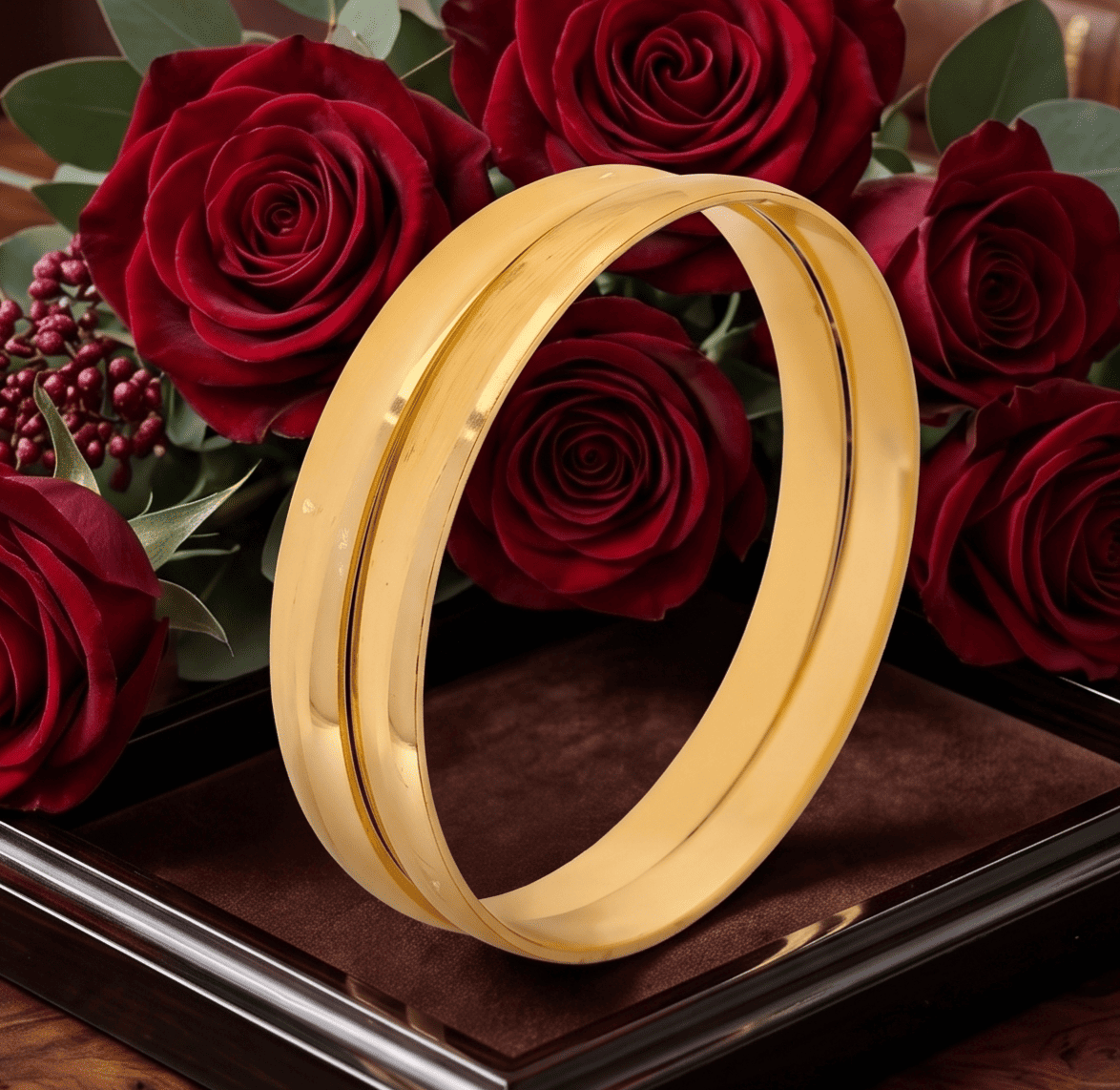 Jewels Kafe Gold Plated Bangle Set (Pack of 2) Jewels Kafe