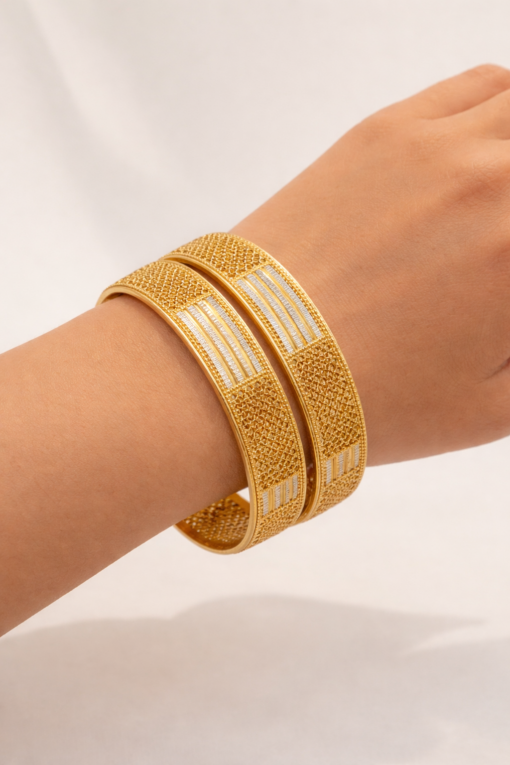 Jewels Kafe Gold Plated Bangle Set of 2 Main image