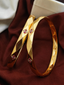 Jewels Kafe Gold Plated Bangle Set of 2 2.8