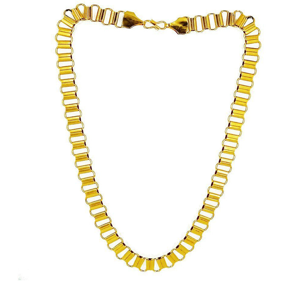 Jewels Kafe Trendy Designer Gold Plated Men's Chain