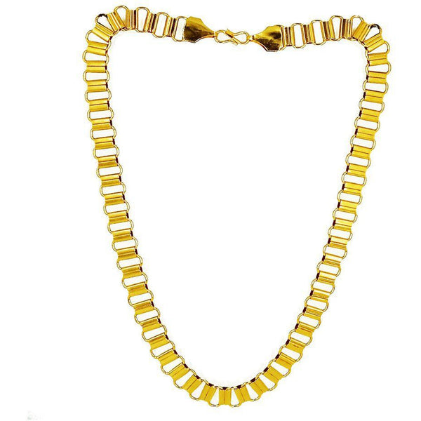 Jewels Kafe Trendy Designer Gold Plated Men's Chain