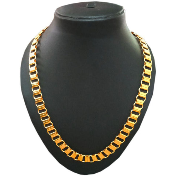 Jewels Kafe Trendy Designer Gold Plated Men's Chain