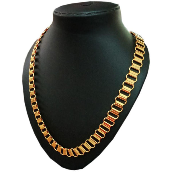 Jewels Kafe Trendy Designer Gold Plated Men's Chain