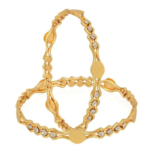 Jewels Kafe Gold Plated Bangle Set of 2