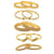 Gold Plated Bangles Combo Of 5 Bangles GlowRoad