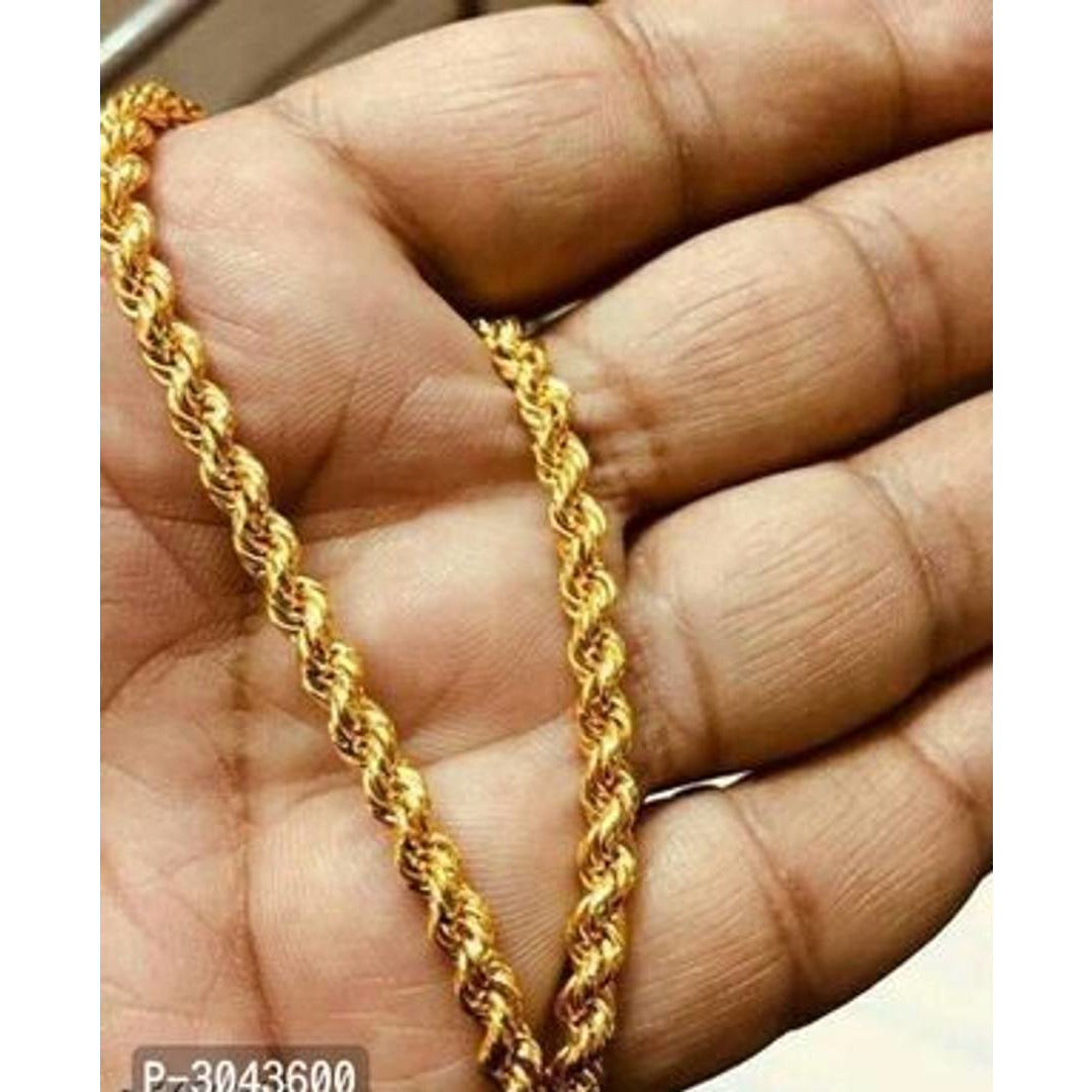Jewels Kafe Trending Gold Plated Men's Chain & Bracelet Combo Secondary image