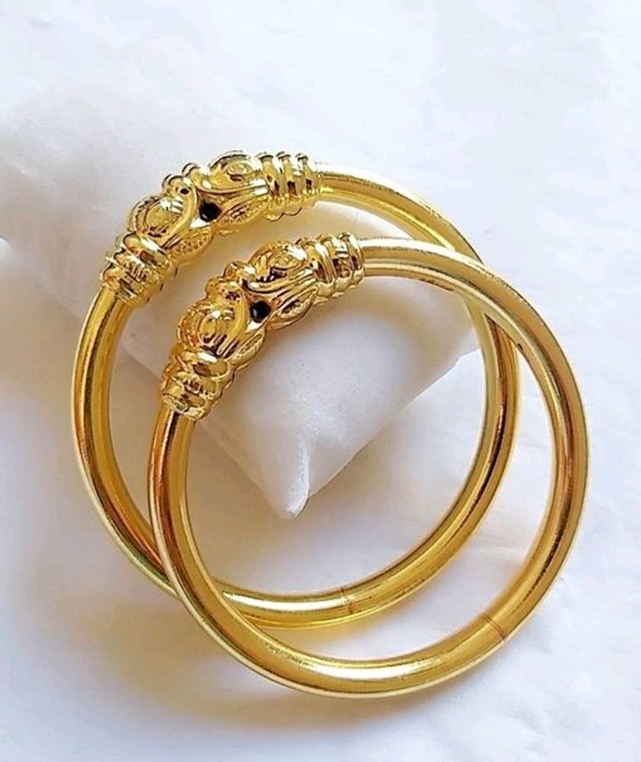 Trendy Designer Gold Plated Ethnic Bangles 2.8 Main image