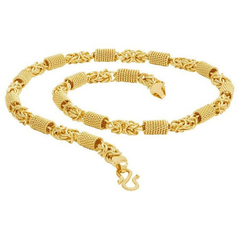Jewels Kafe Trending Gold Plated Men's Chain & Bracelet Combo Jewels Kafe