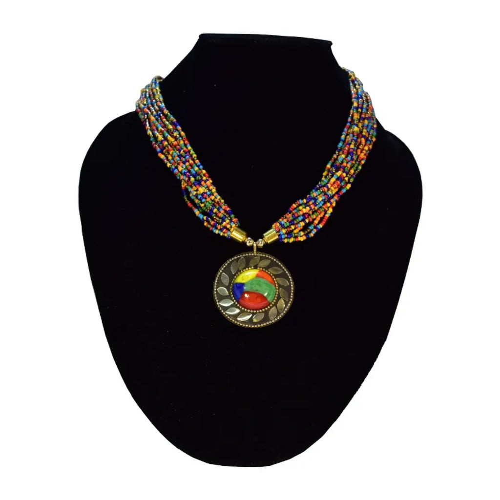 Stylish Brass Beads Necklace for Women Combo of 8