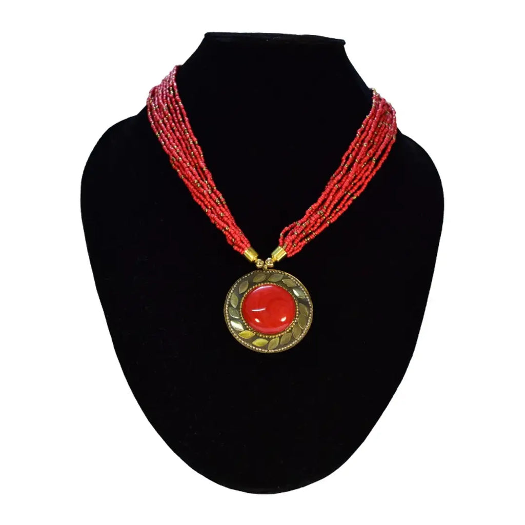 Stylish Brass Beads Necklace for Women Combo of 8