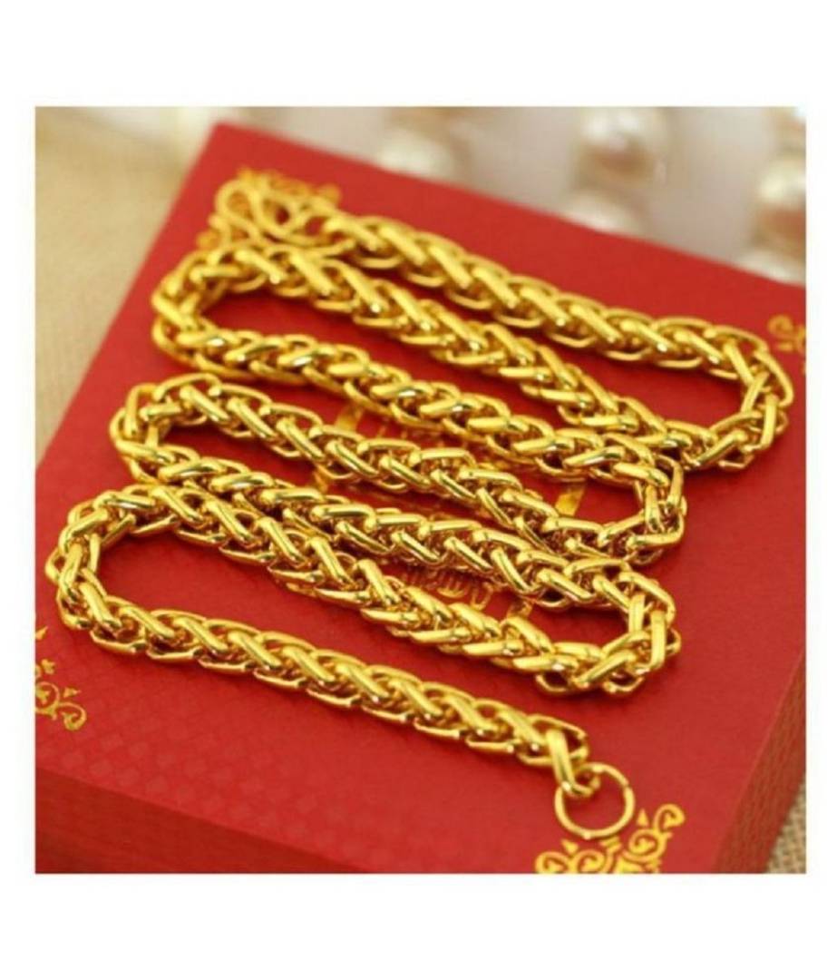 Designer Gold Plated Brass Chain For Men