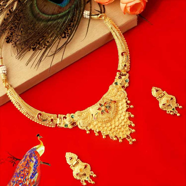 Jewels Kafe One Gram Gold Plated Necklace Set
