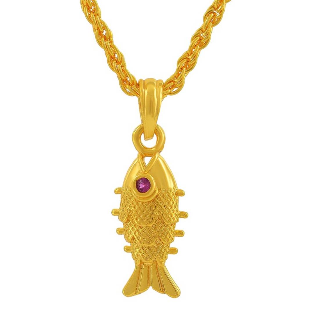 New Trendy Fish Pendant With Chain For Men/women