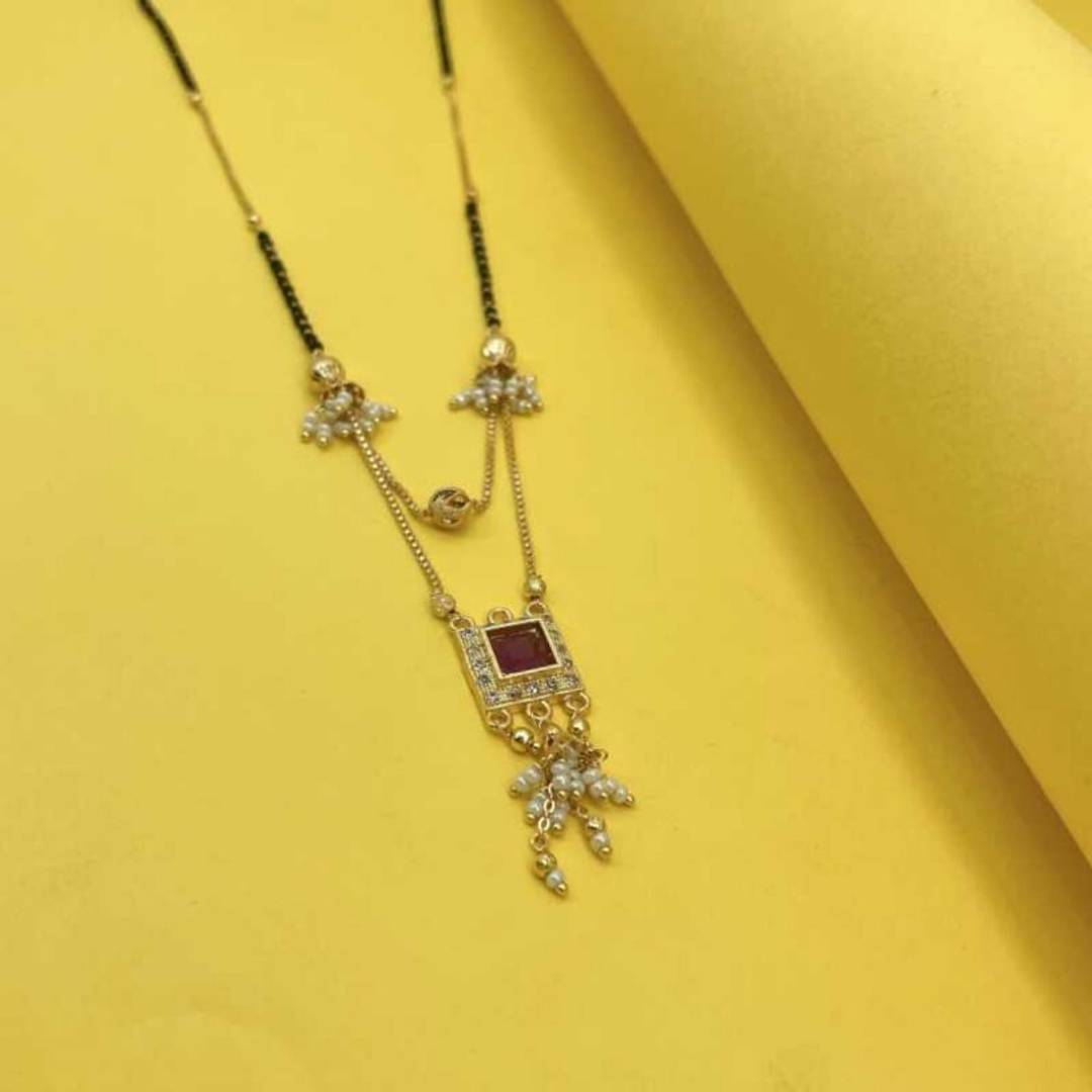 Jewellery Traditional Hand Meena MangalsutraNecklace Chain For Women and Girls Brass Mangalsutra Secondary image