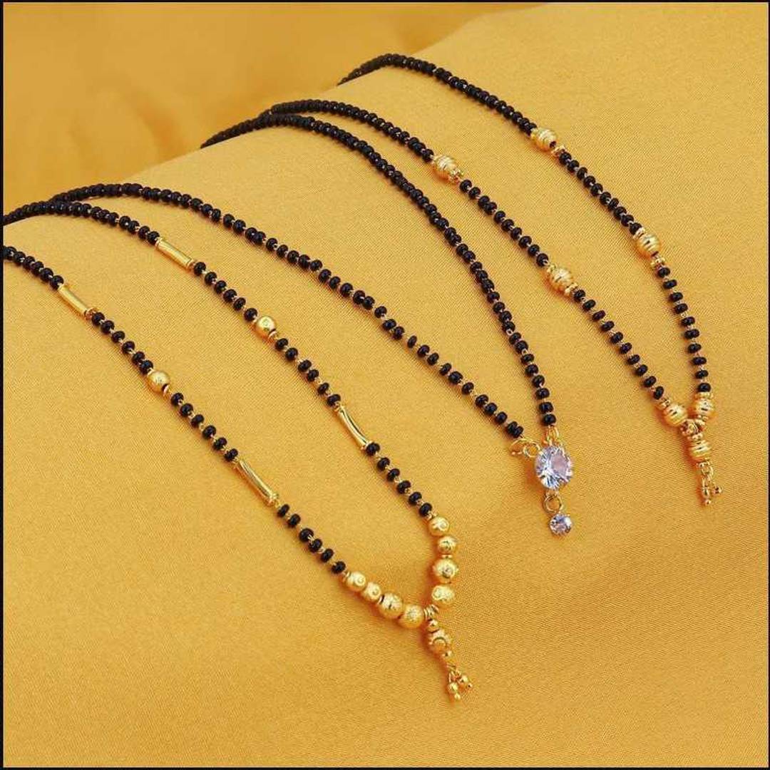 Shimmering Allure Brass Mangalsutra For Women- 3 Pieces Main image