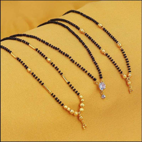Shimmering Allure Brass Mangalsutra For Women- 3 Pieces Jewels Kafe