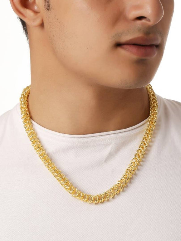 Trendy Stylish Brass Statement Chain For Men