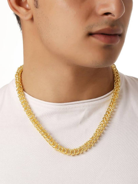 Trendy Stylish Brass Statement Chain For Men GlowRoad