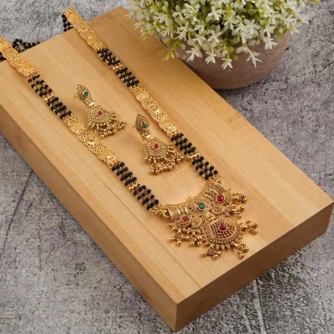 Trendy Alloy Mangalsutra with Earring for Women Main image