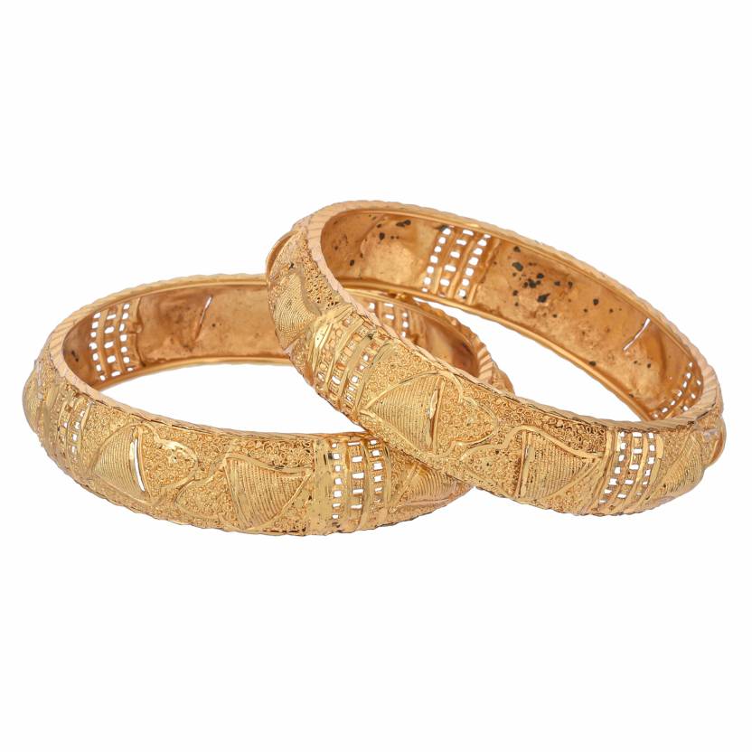 Jewels Kafe One Gram Gold Plated Bangle Set of 2