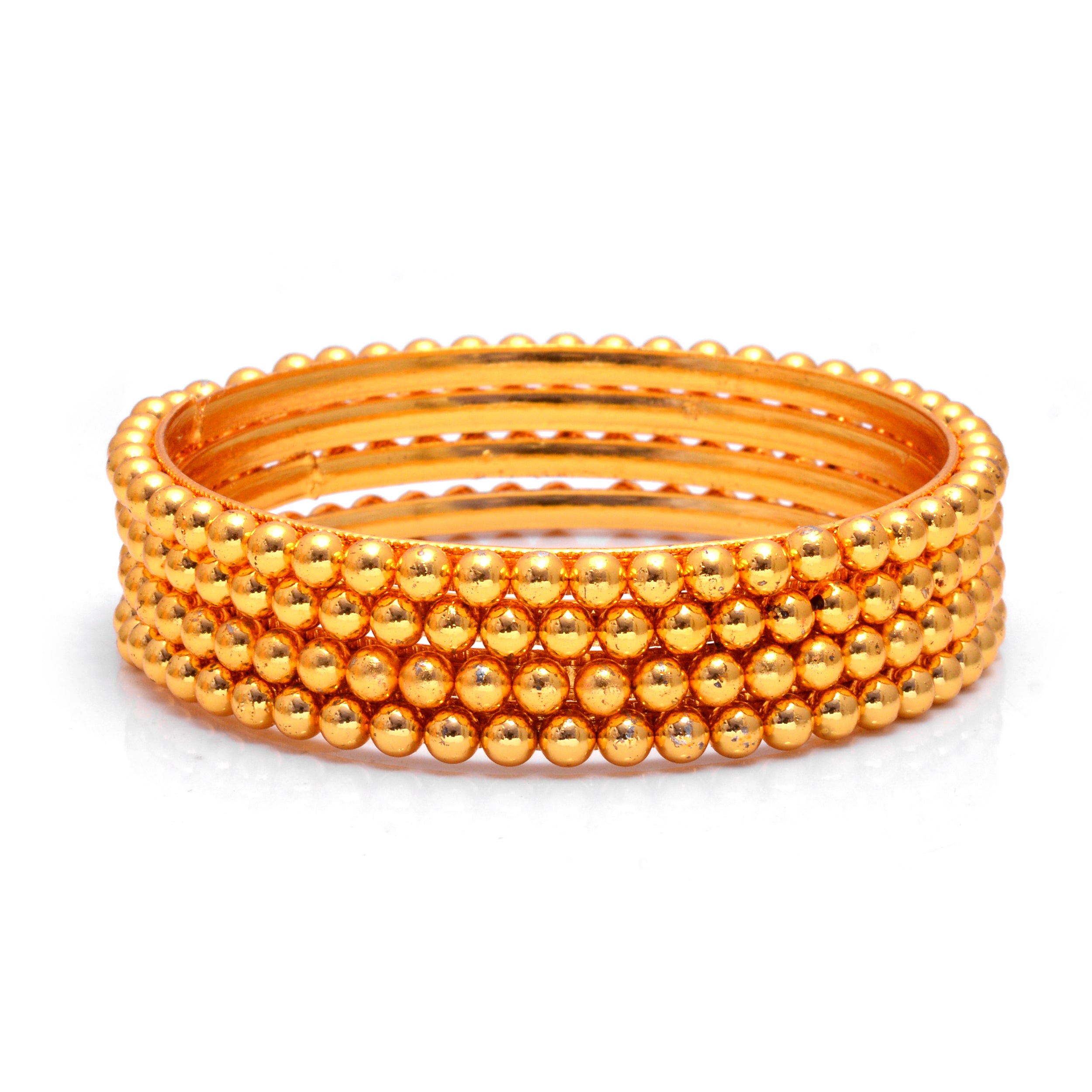 Jewels Kafe Gold Plated Bangle Set (Pack of 4) 2.8