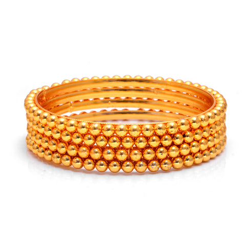 Jewels Kafe Gold Plated Bangle Set (Pack of 4) 2.8