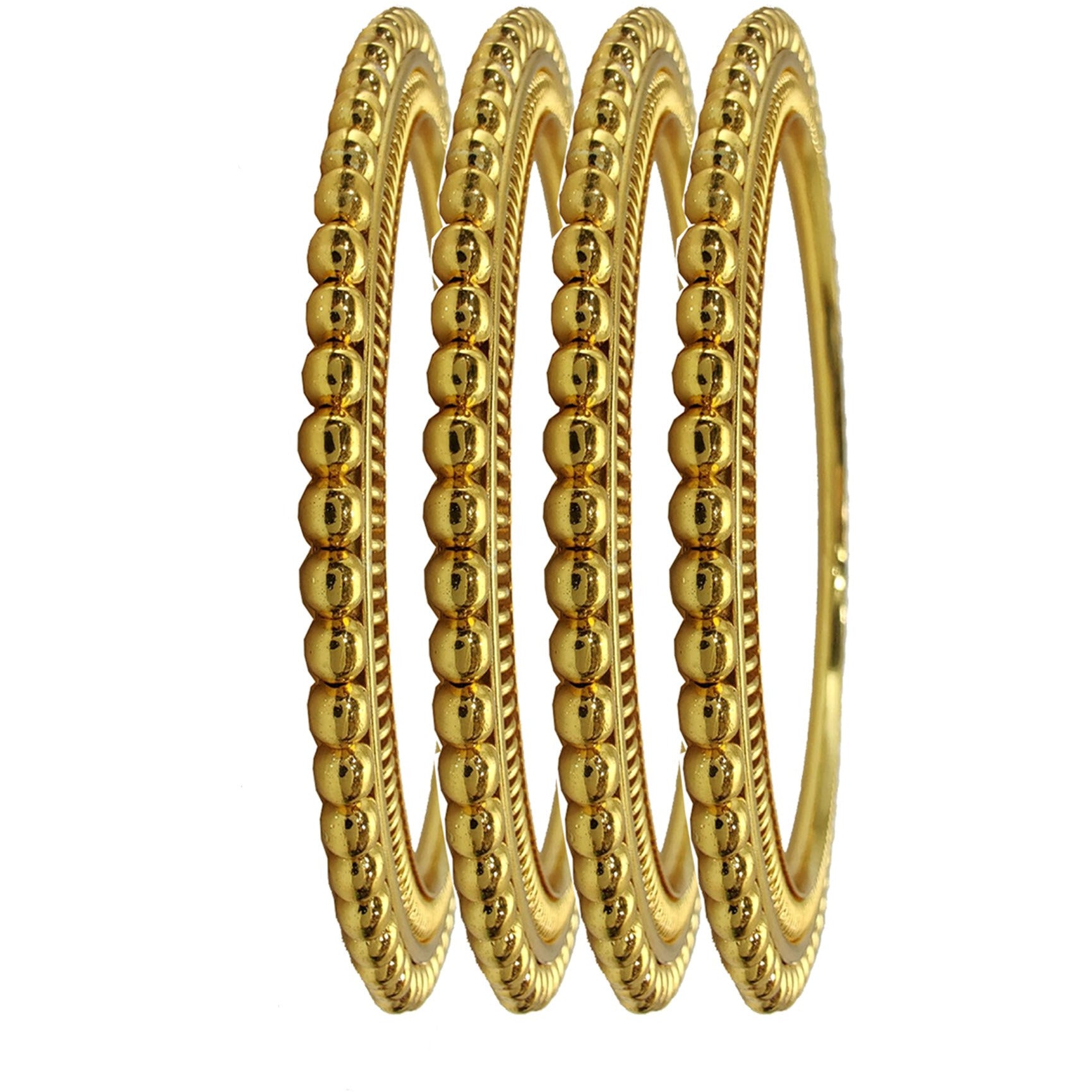 Jewels Kafe Gold Plated Bangle Set (Pack of 4) 2.8