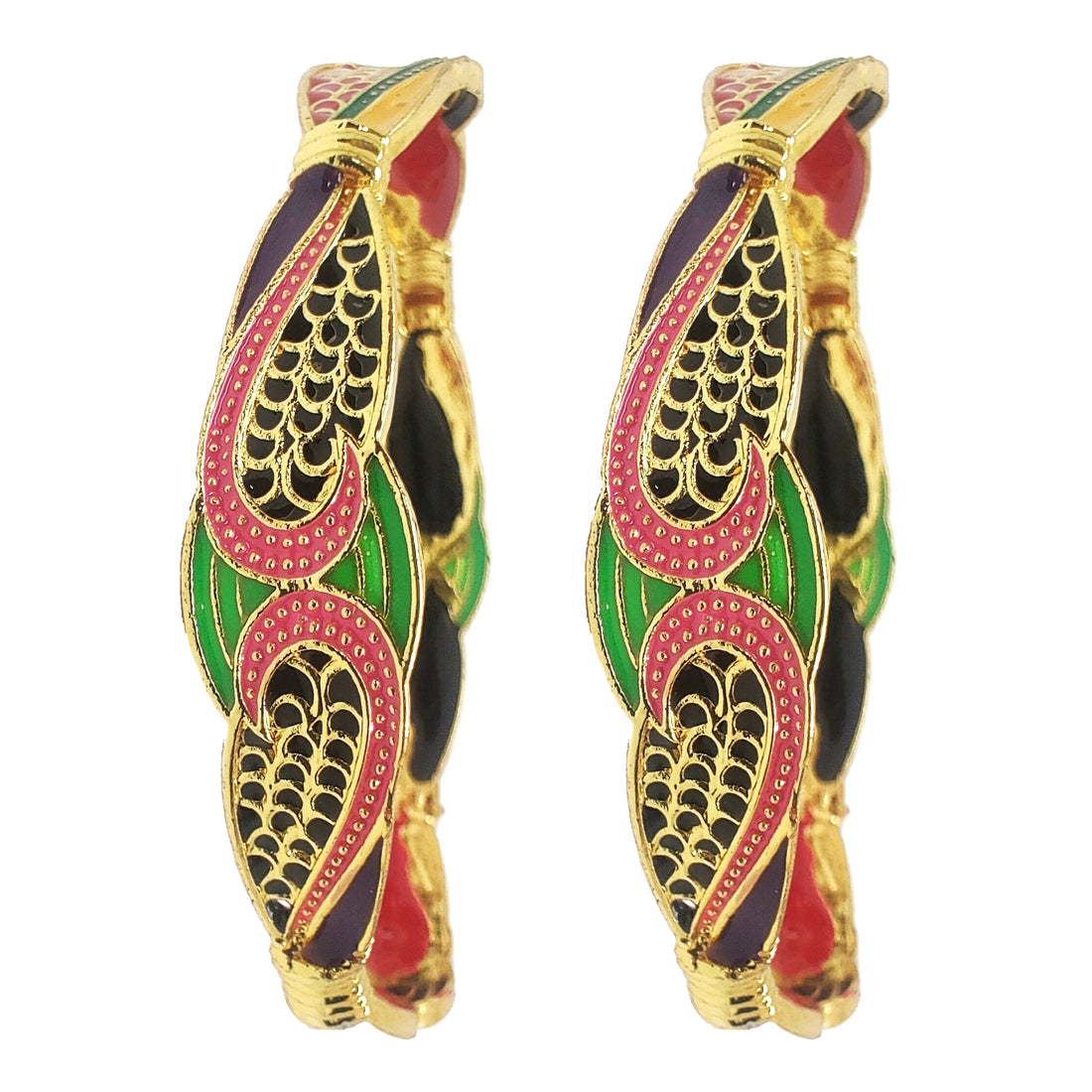 Jewels Kafe Gold Plated Bangle Set of 2