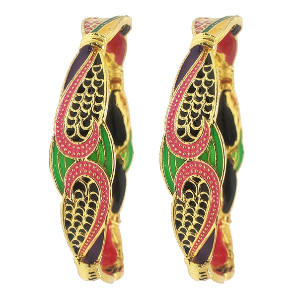 Jewels Kafe Gold Plated Bangle Set of 2