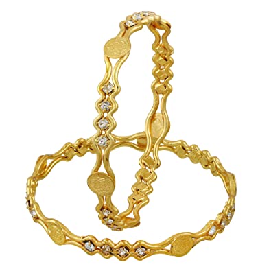 Jewels Kafe Gold Plated Bangle Set of 2