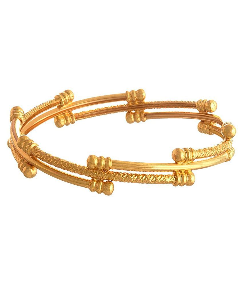 Jewels Kafe Gold Plated Bangle Combo Set of 4