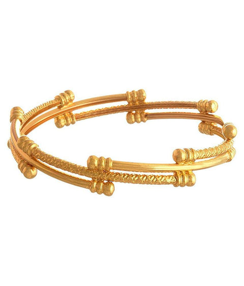 Jewels Kafe Gold Plated Bangle Combo Set of 4