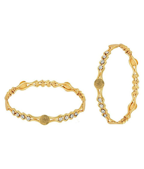 Jewels Kafe Gold Plated Bangle Combo Set of 4