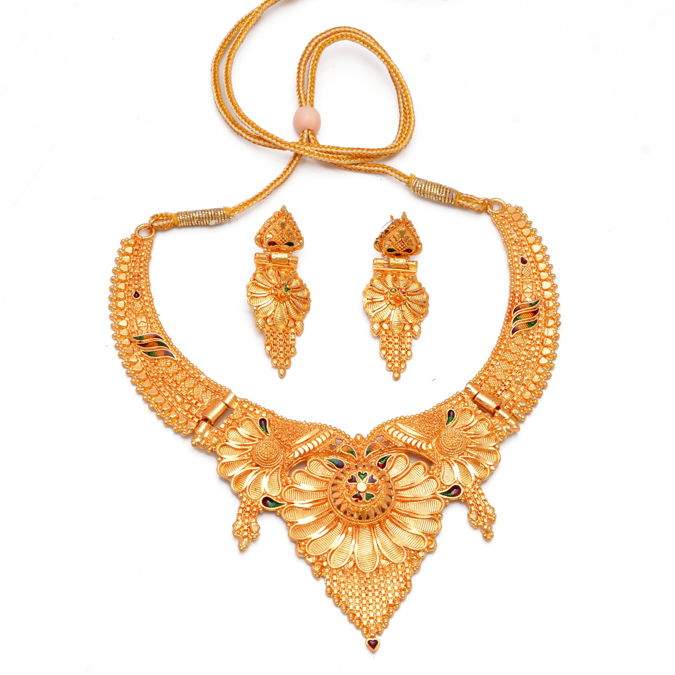 Jewels Kafe One Gram Gold Plated Necklace Set