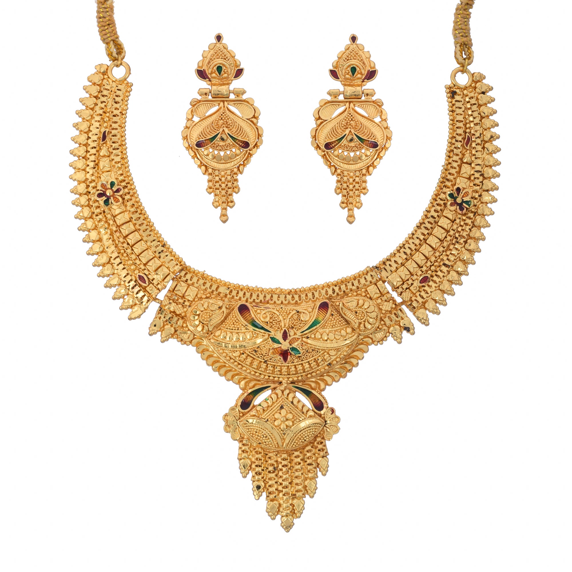 Jewels Kafe One Gram Gold Plated Necklace Set