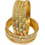 Jewels Kafe Delicate Design Gold Plated Bangle Set of 8 2.8
