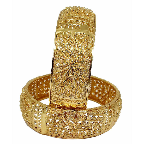 Jewels Kafe One Gram Gold Plated Bangle Set of 2