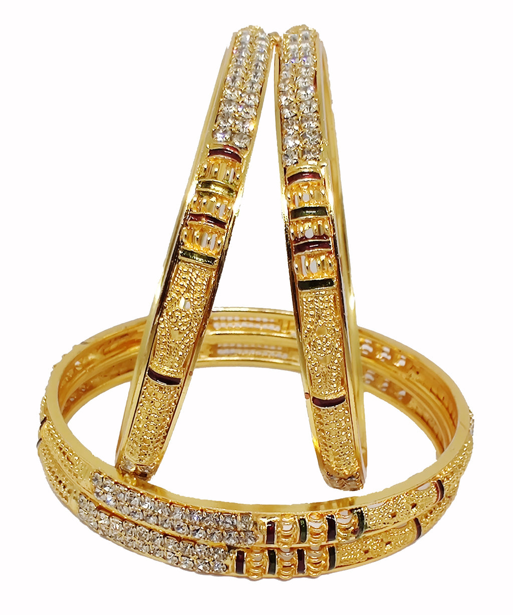 Jewels Kafe Gold Plated Bangle Set of 4