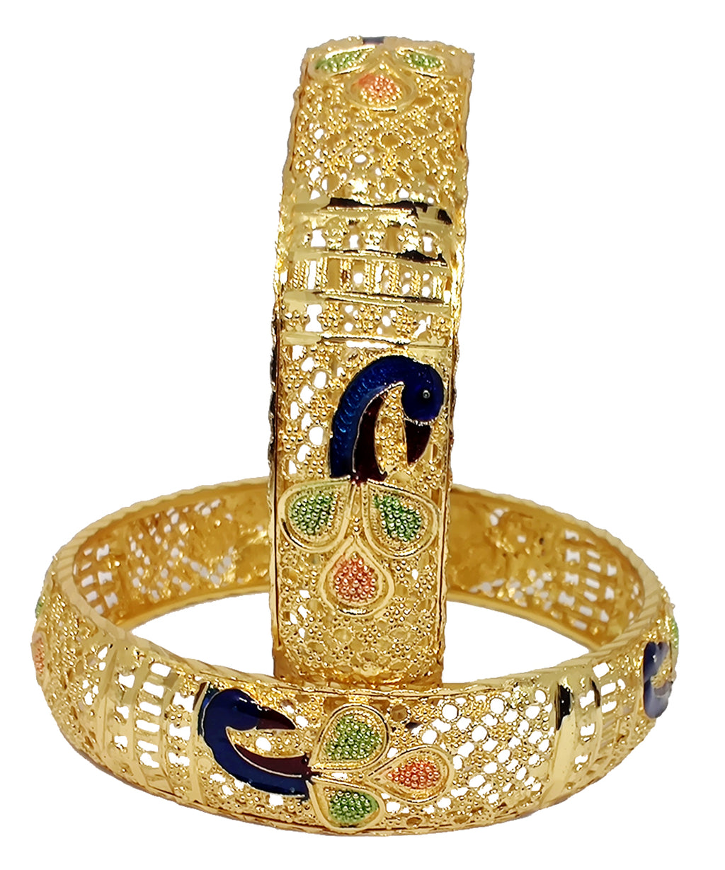 Jewels Kafe Gold Plated Bangle Set of 2