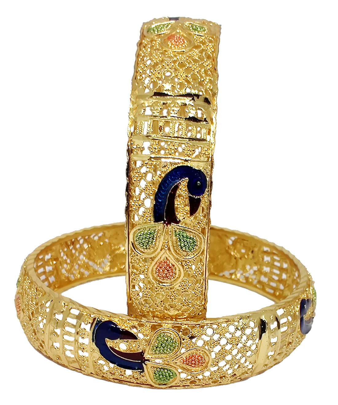 Jewels Kafe Gold Plated Bangle Set of 2