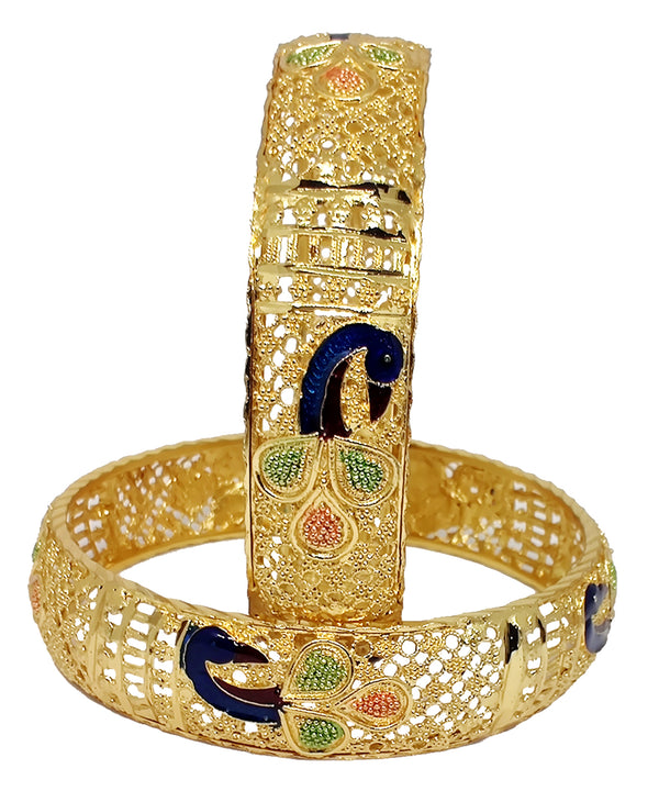 Jewels Kafe Gold Plated Bangle Set of 2