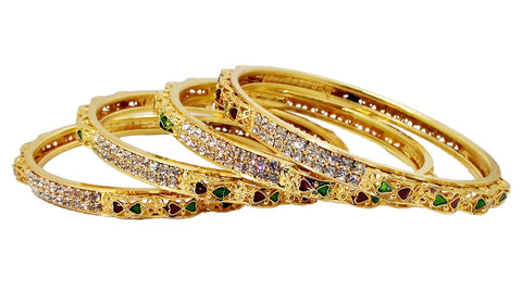 Jewels Kafe Gold Plated Bangle Set of 4