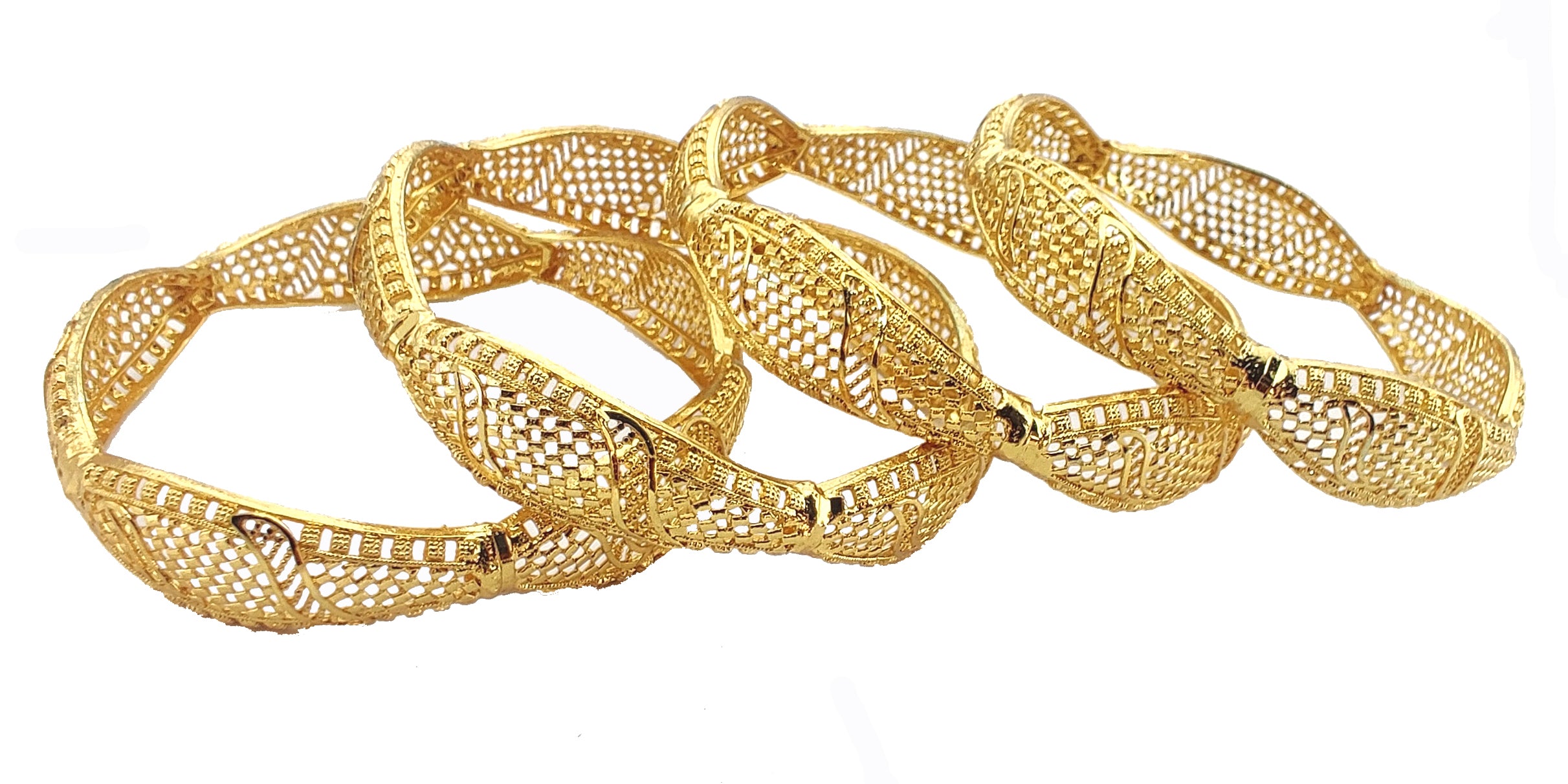 Jewels Kafe Gold Plated Bangle Set of 4