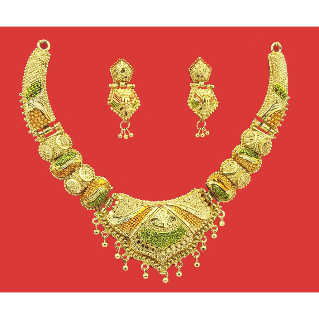 Jewels Kafe Gold Plated Necklace Set