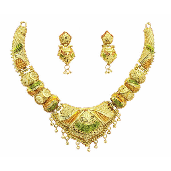 Jewels Kafe Gold Plated Necklace Set